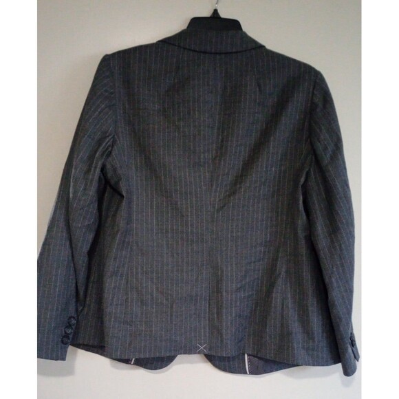 Women's Talbots Wool Blend Gray Grey Pinstripe Blazer, Size 12P - Picture 7 of 12